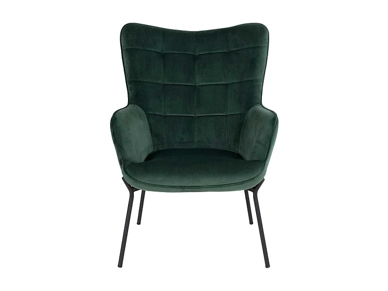 Armlehnsessel in Dunkelgrün Samt Skandi Design
