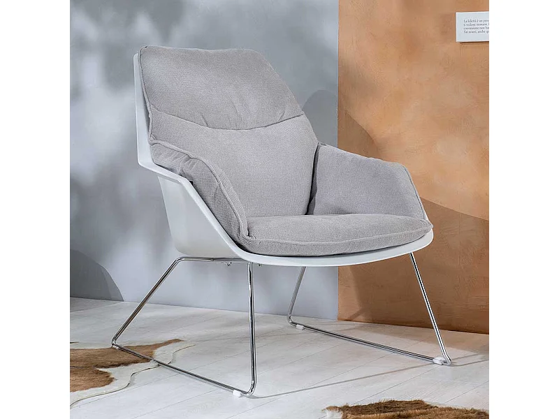 Sessel Polster herausnehmbar im Retrostil Bügelgestell (2er Set)