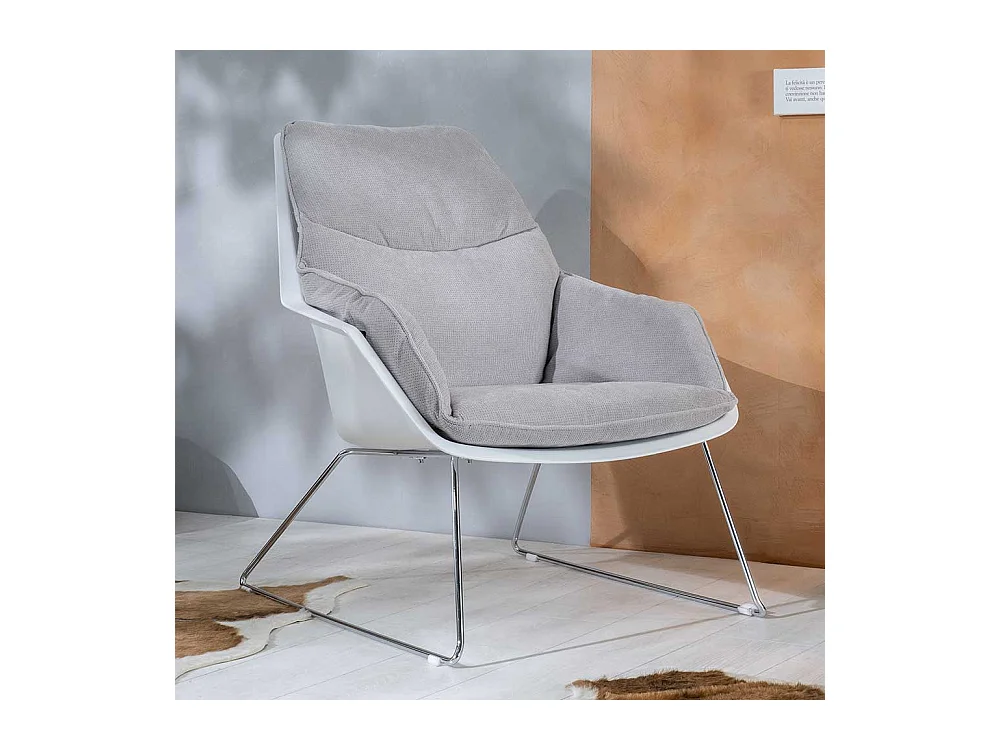 Sessel Polster herausnehmbar im Retrostil Bügelgestell (2er Set)