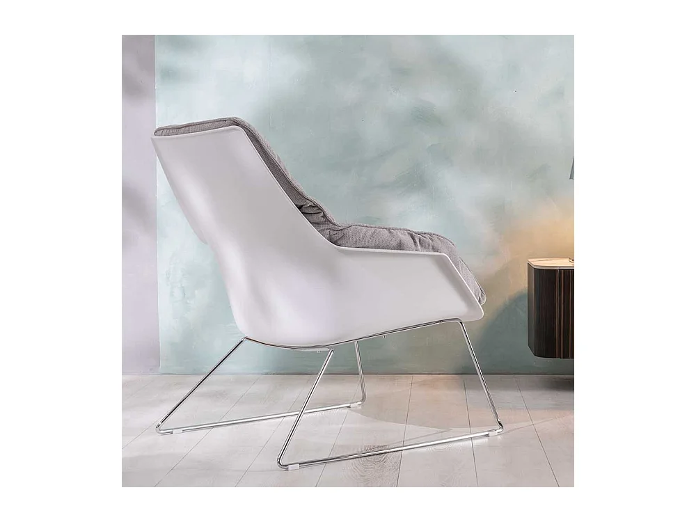 Sessel Polster herausnehmbar im Retrostil Bügelgestell (2er Set)