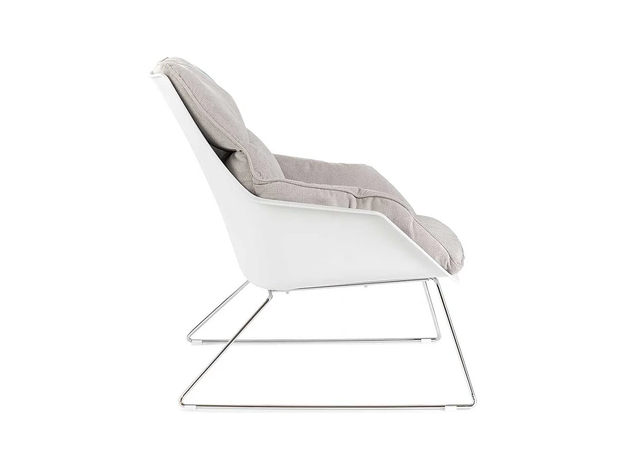 Sessel Polster herausnehmbar im Retrostil Bügelgestell (2er Set)