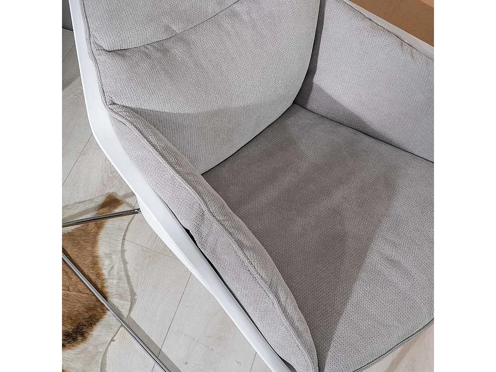 Sessel Polster herausnehmbar im Retrostil Bügelgestell (2er Set)