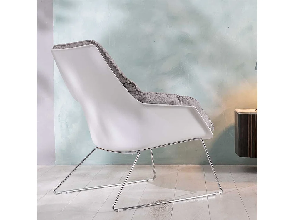 Sessel Polster herausnehmbar im Retrostil Bügelgestell (2er Set)