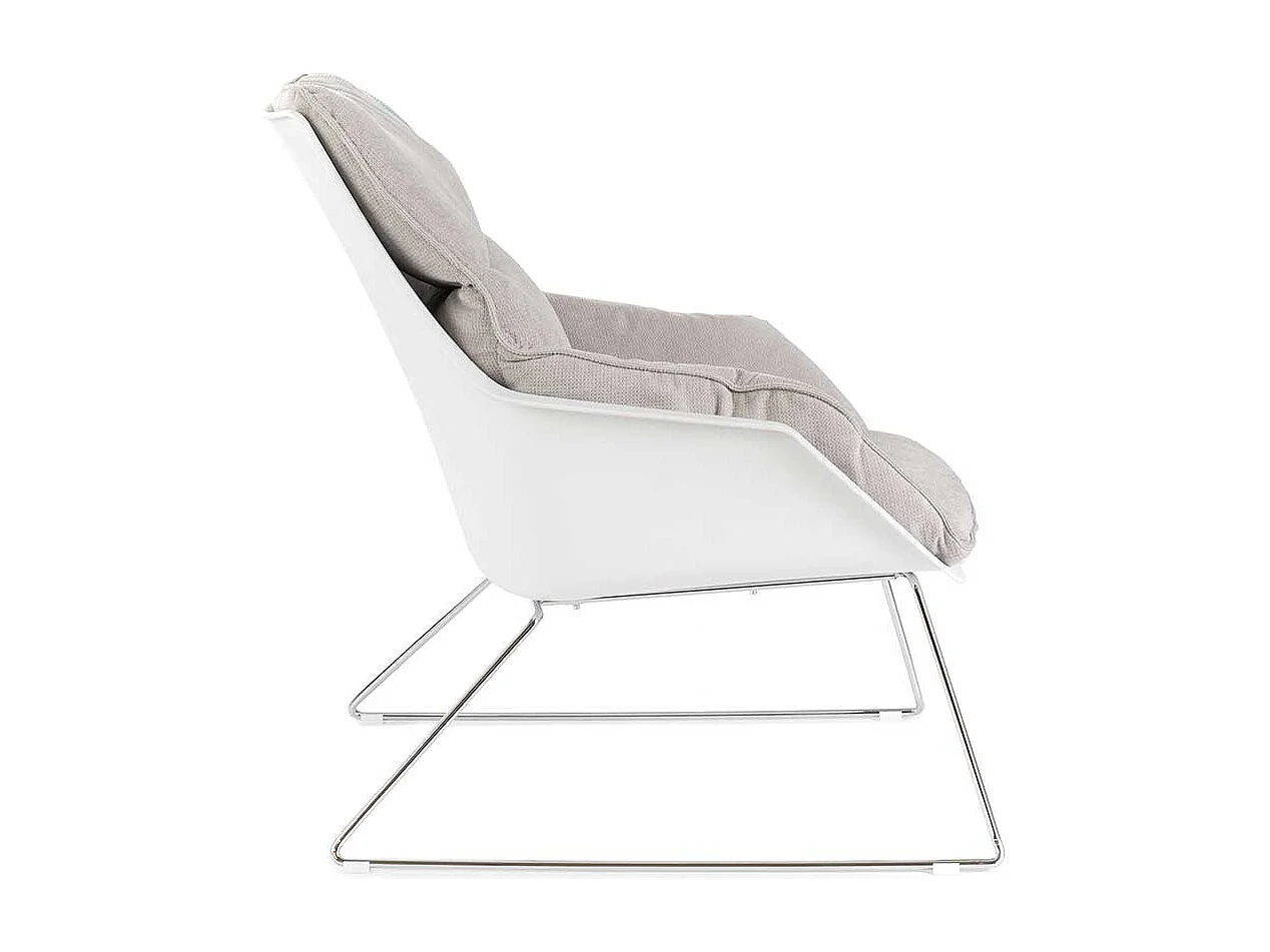 Sessel Polster herausnehmbar im Retrostil Bügelgestell (2er Set)