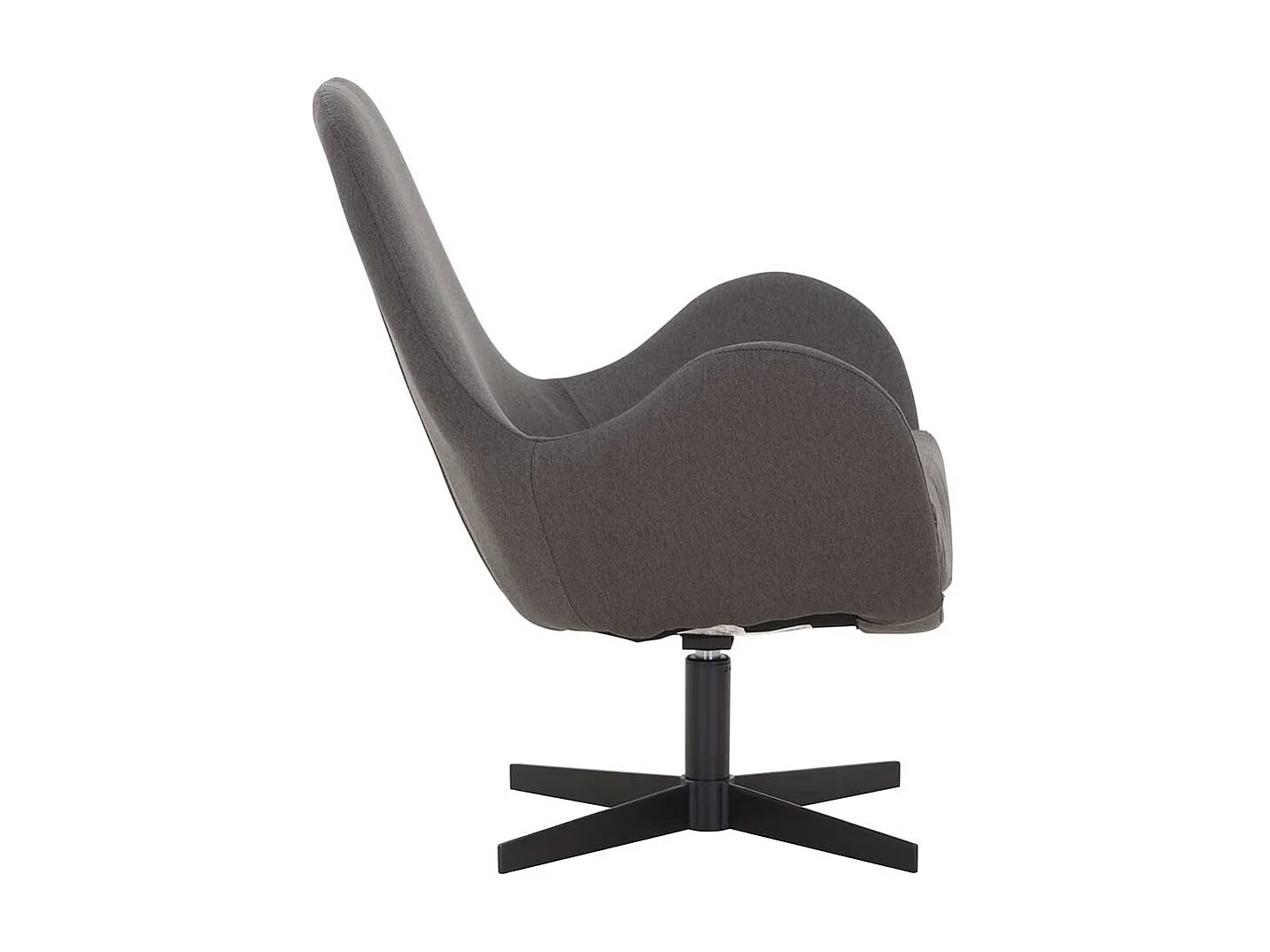 Wohnzimmer Sessel in Dunkelgrau und Schwarz Sterngestell