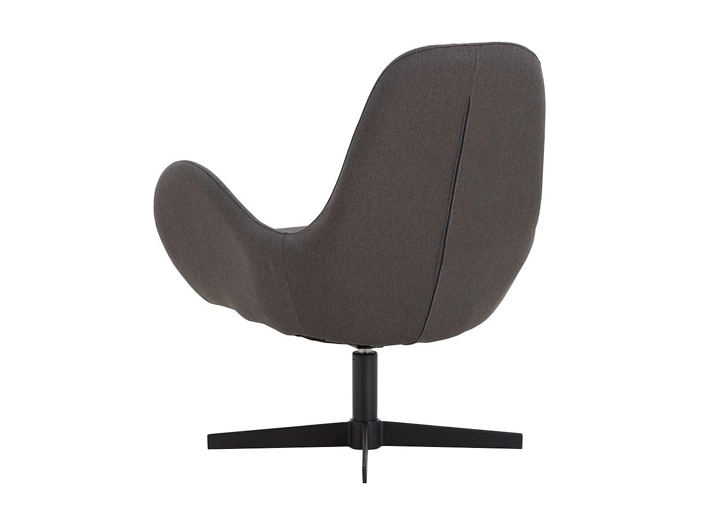 Wohnzimmer Sessel in Dunkelgrau und Schwarz Sterngestell