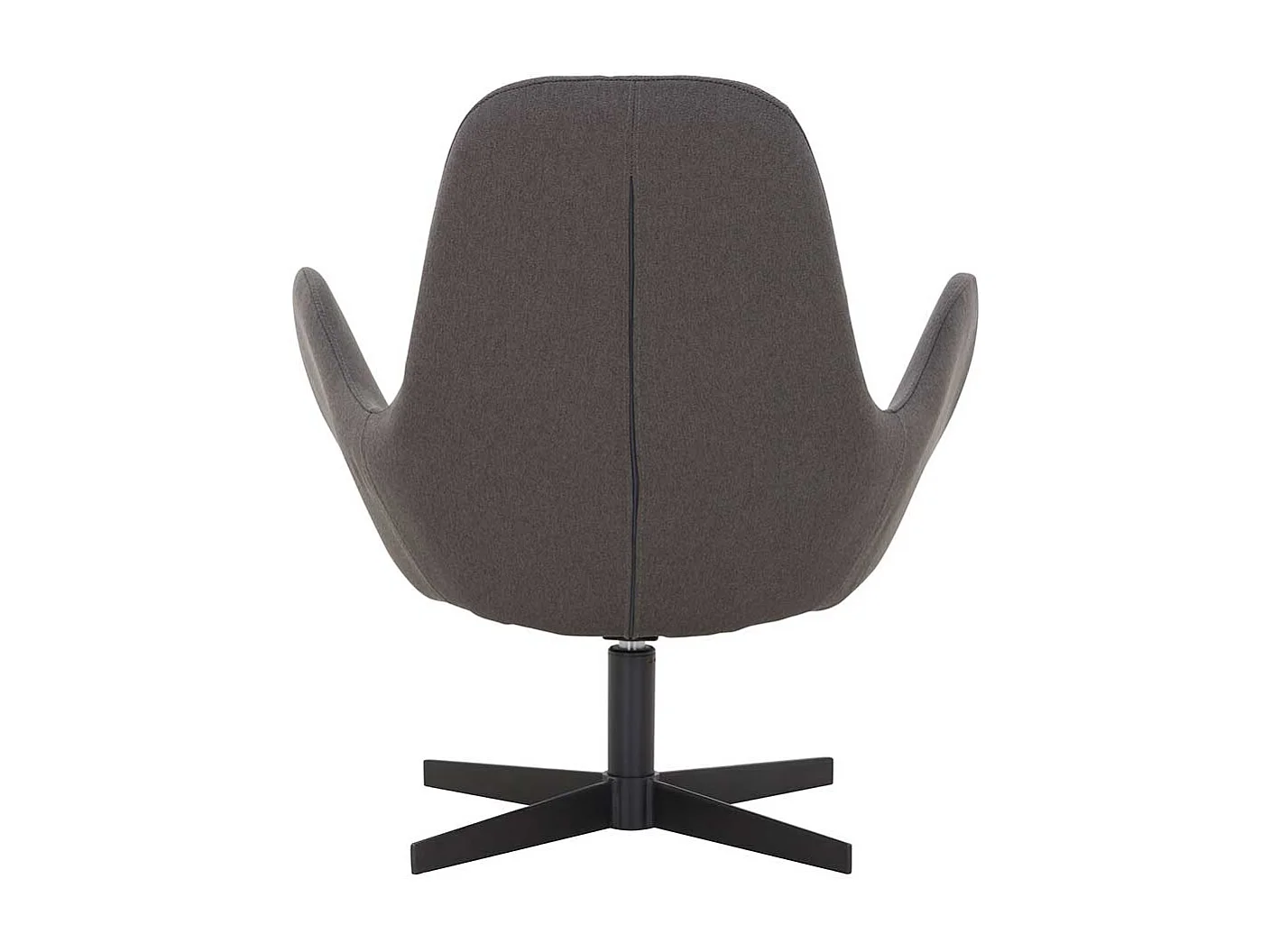 Wohnzimmer Sessel in Dunkelgrau und Schwarz Sterngestell