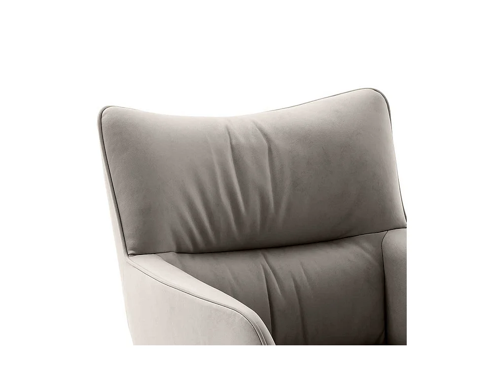 Esszimmerarmlehnstuhl Leder in Cremefarben Gestell aus Metall (2er Set)