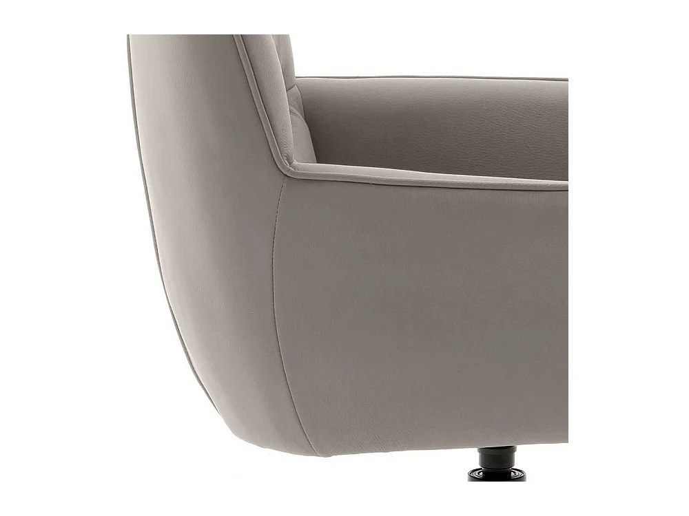 Esszimmerarmlehnstuhl Leder in Cremefarben Gestell aus Metall (2er Set)