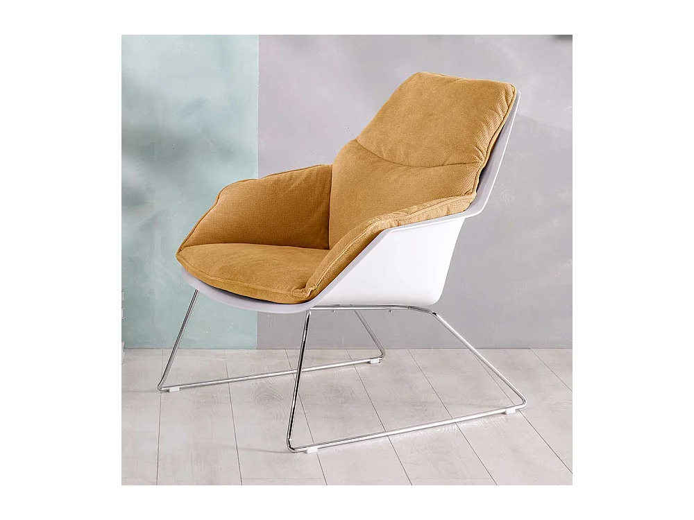 Zwei Retro Sessel mit Bügelgestell Metall (2er Set)