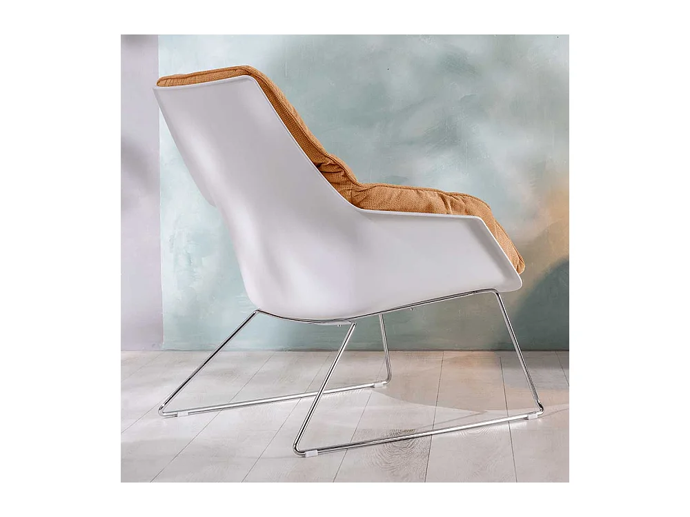 Zwei Retro Sessel mit Bügelgestell Metall (2er Set)