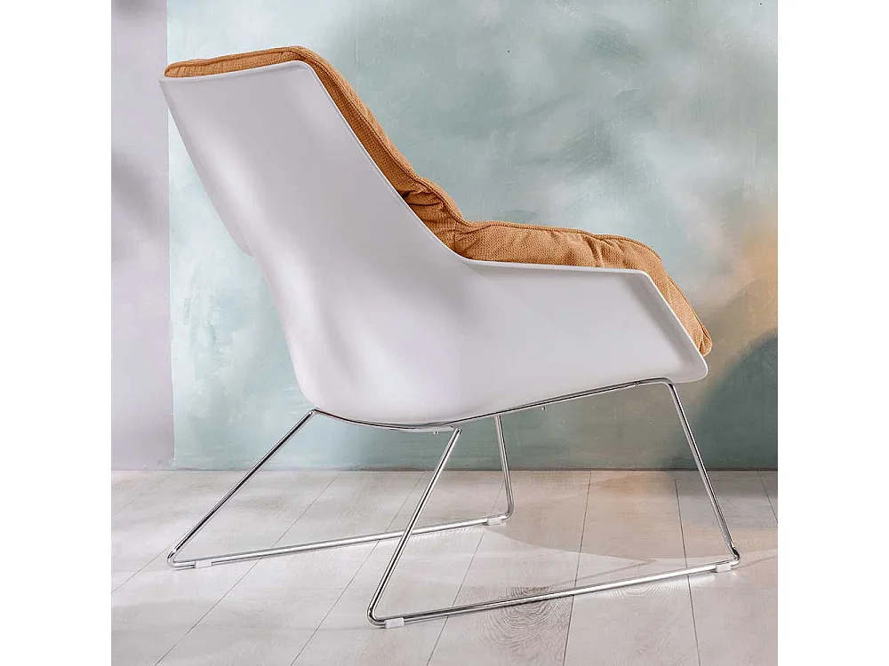 Zwei Retro Sessel mit Bügelgestell Metall (2er Set)