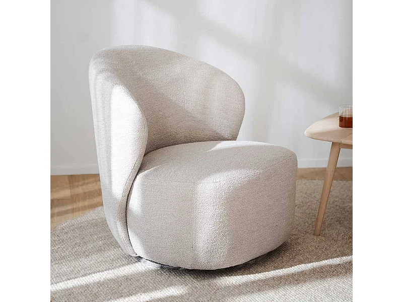 Sessel Polstersessel drehbar aus Boucle