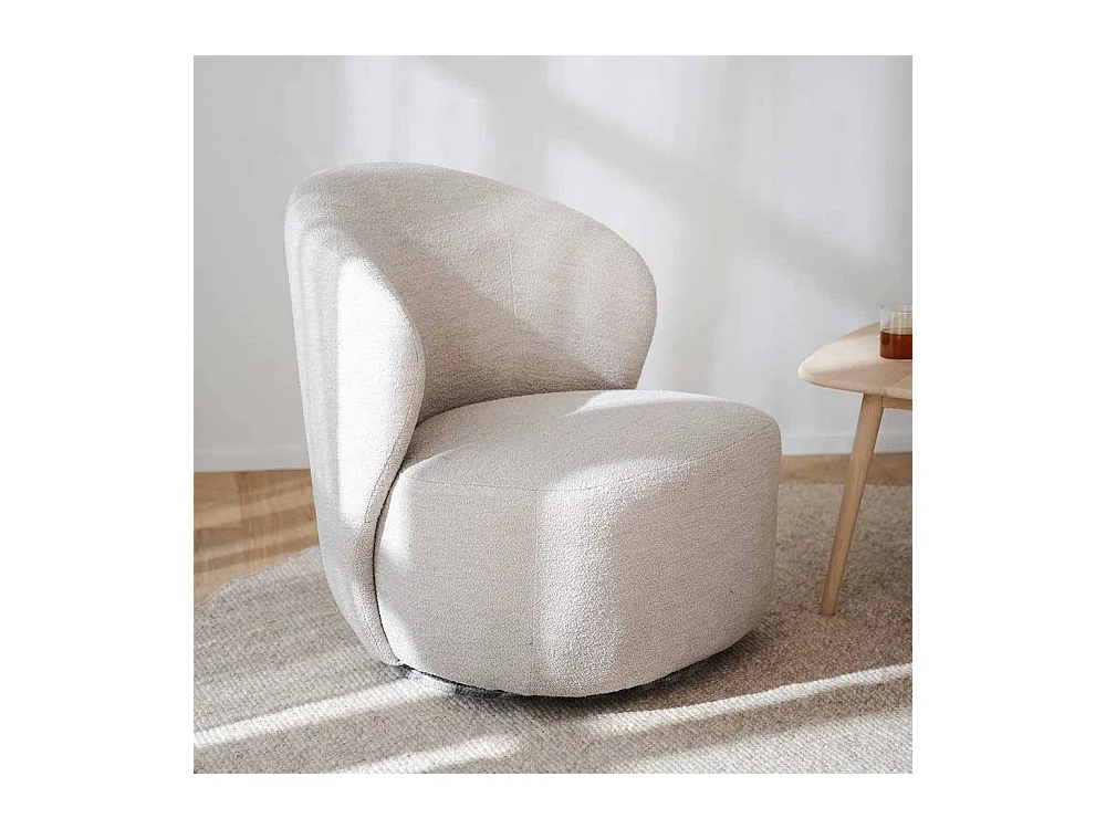 Sessel Polstersessel drehbar aus Boucle