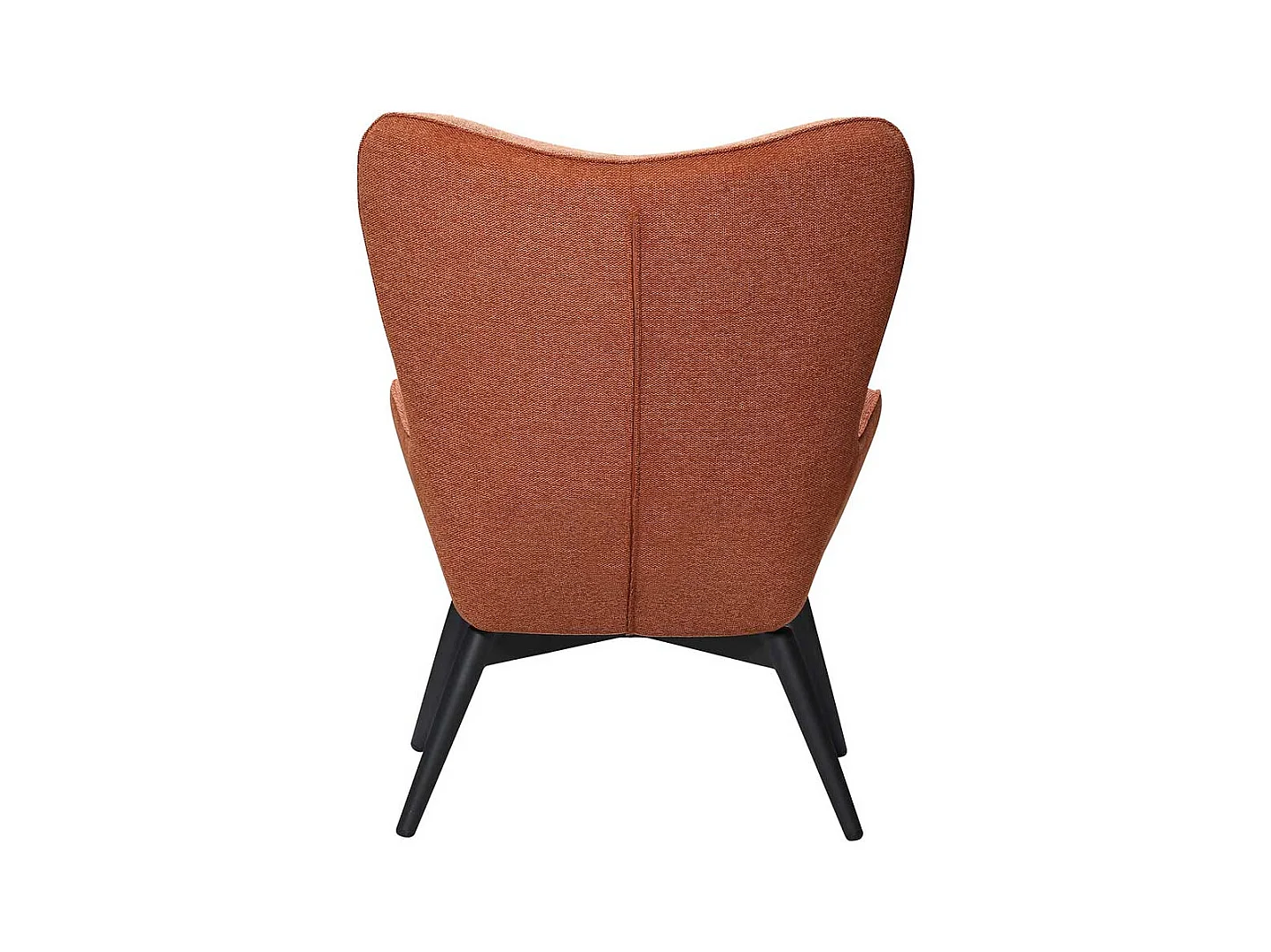 Kaminsessel in Kupferfarben Webstoff Skandi Design