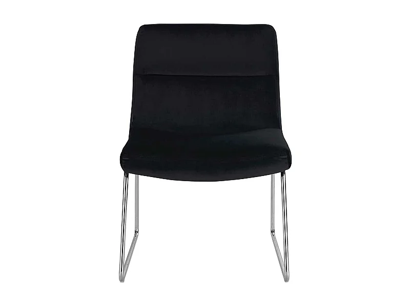 Einzelsessel in Schwarz Samt Bügelgestell
