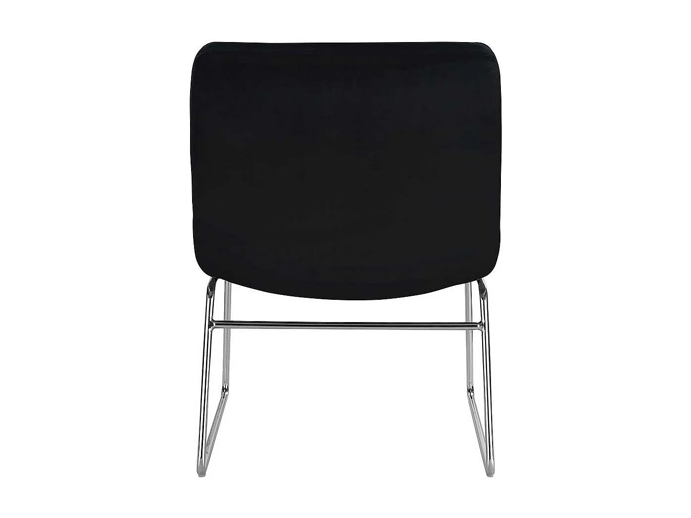 Einzelsessel in Schwarz Samt Bügelgestell