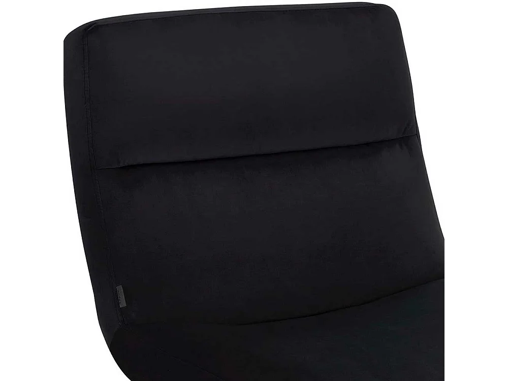 Einzelsessel in Schwarz Samt Bügelgestell