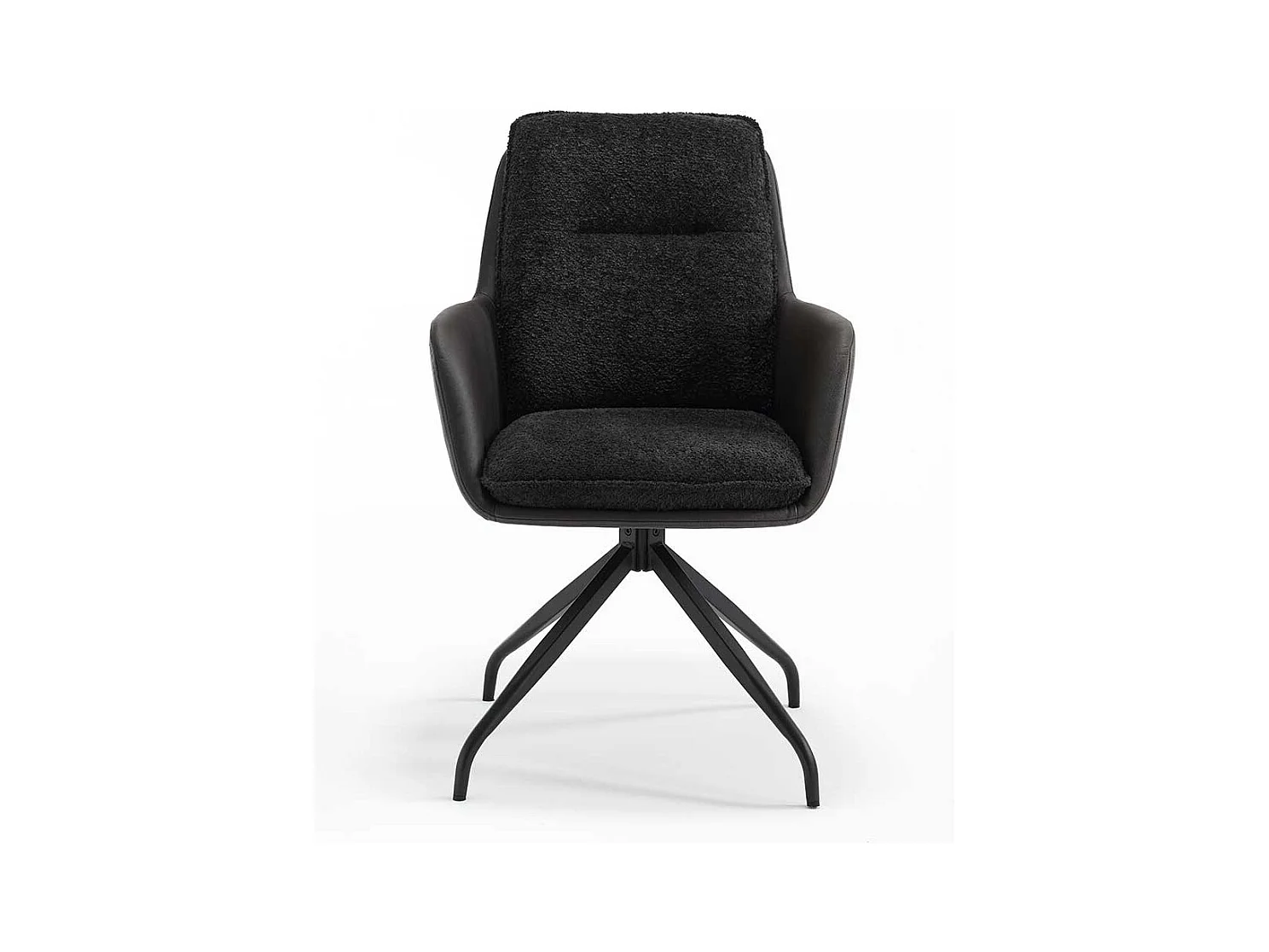 Armlehner Anthrazit mit hoher Rückenlehne Spidergestell (2er Set)