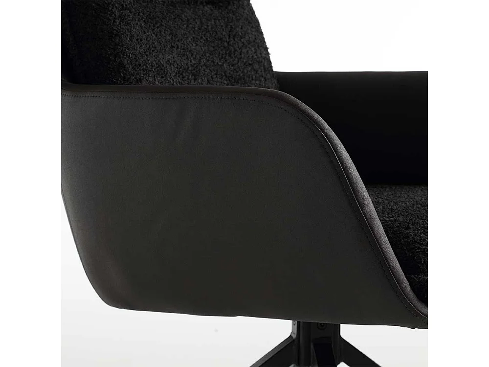 Armlehner Anthrazit mit hoher Rückenlehne Spidergestell (2er Set)