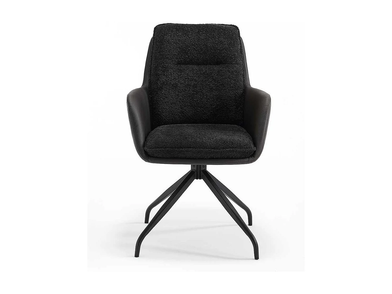 Armlehner Anthrazit mit hoher Rückenlehne Spidergestell (2er Set)