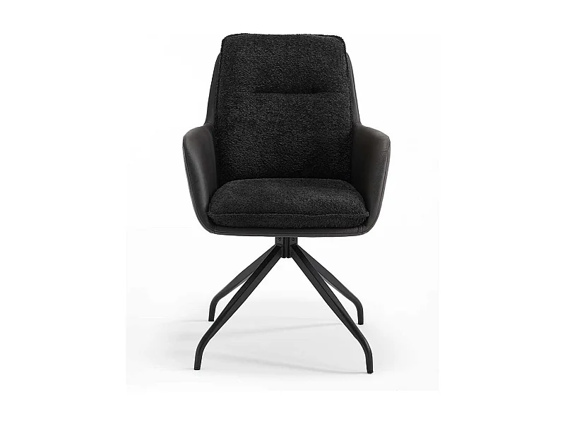 Armlehner Anthrazit mit hoher Rückenlehne Spidergestell (2er Set)