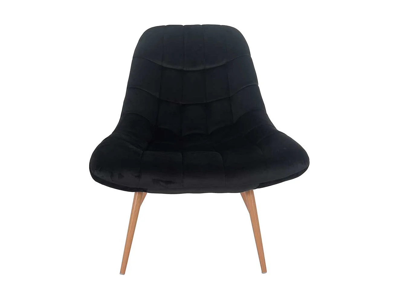 Retrosessel in Schwarz Samt