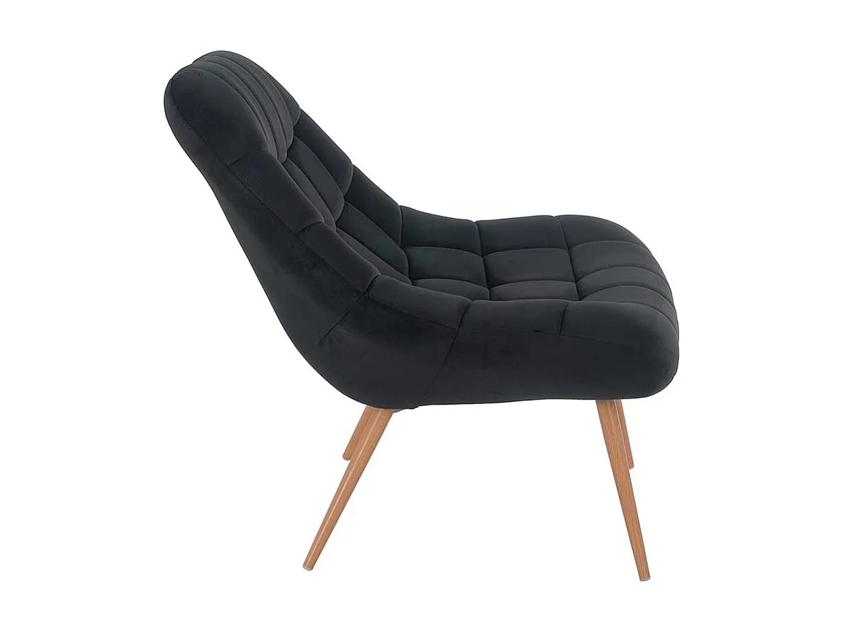 Retrosessel in Schwarz Samt