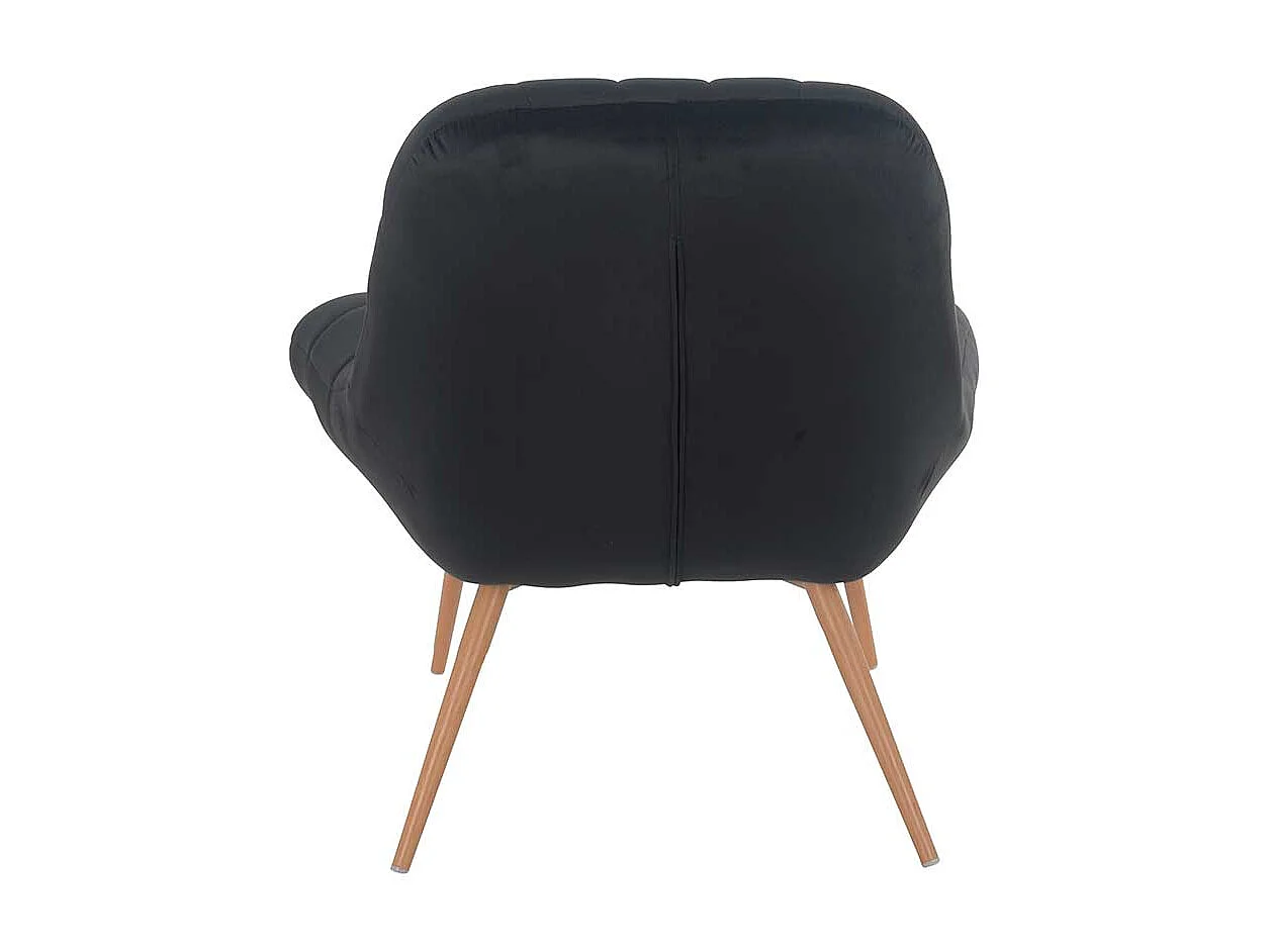 Retrosessel in Schwarz Samt