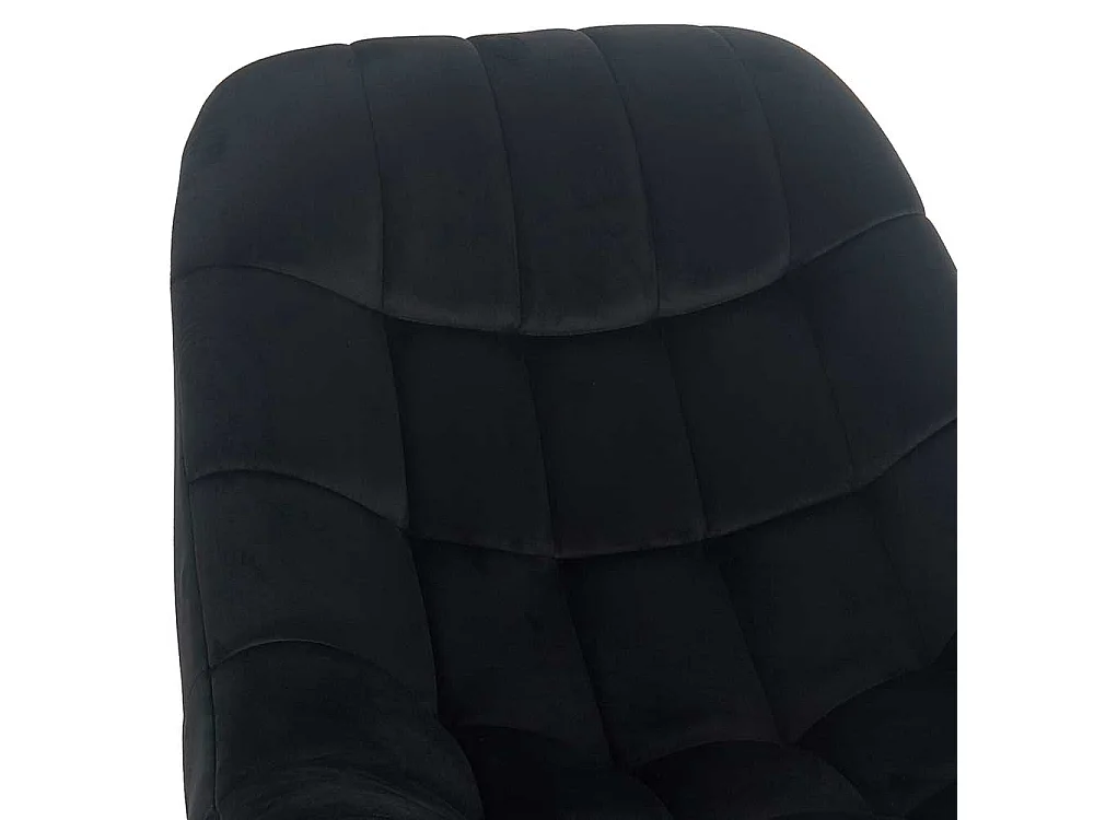 Retrosessel in Schwarz Samt