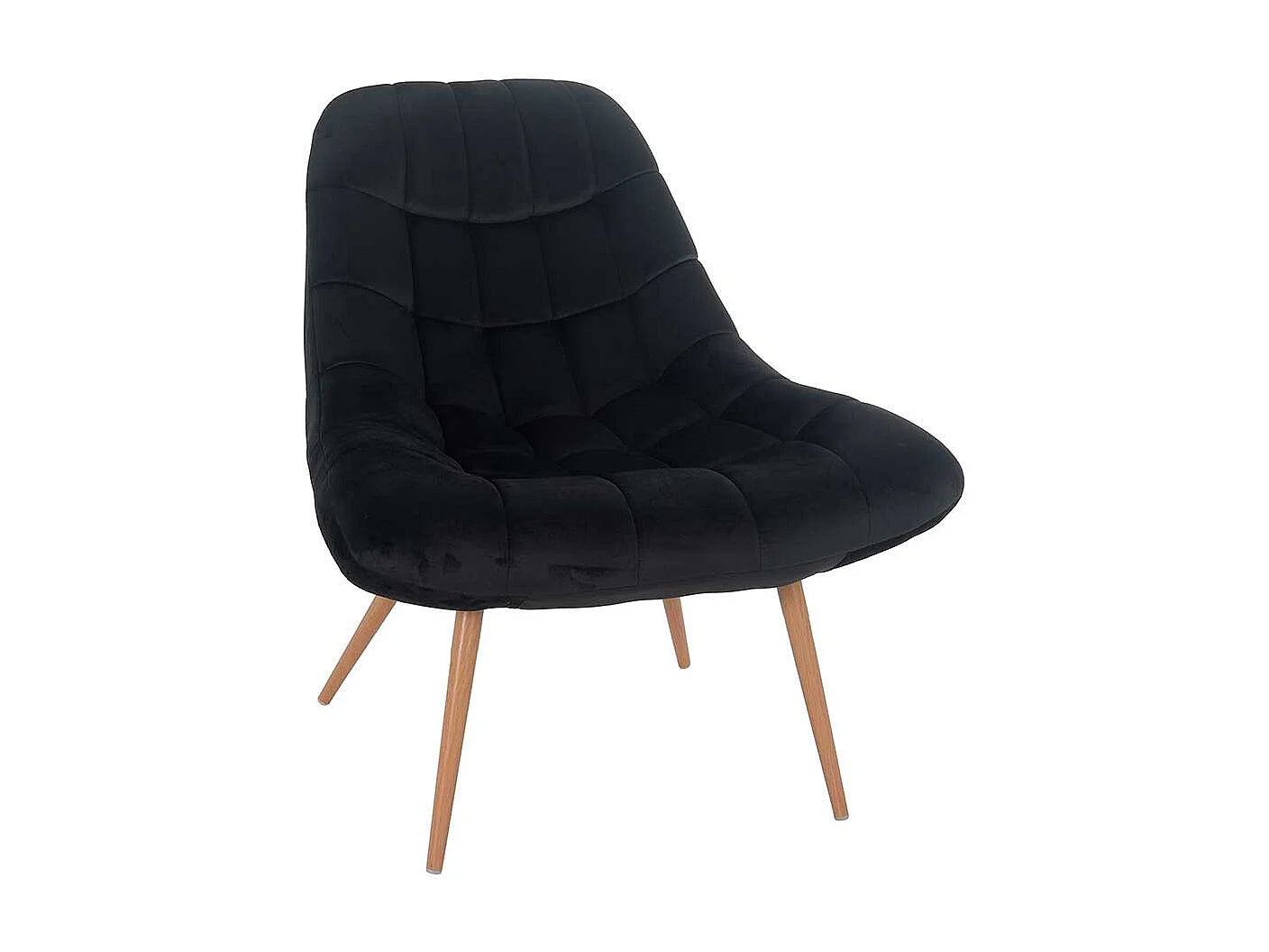 Retrosessel in Schwarz Samt