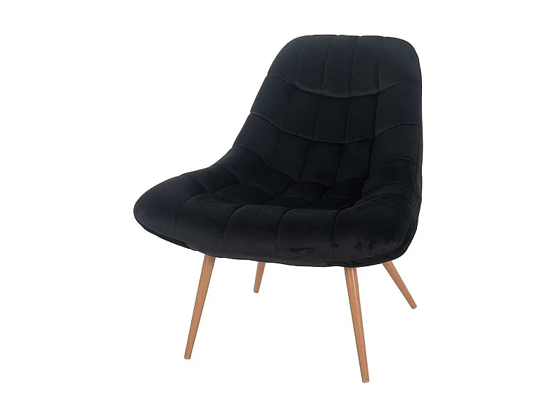 Retrosessel in Schwarz Samt