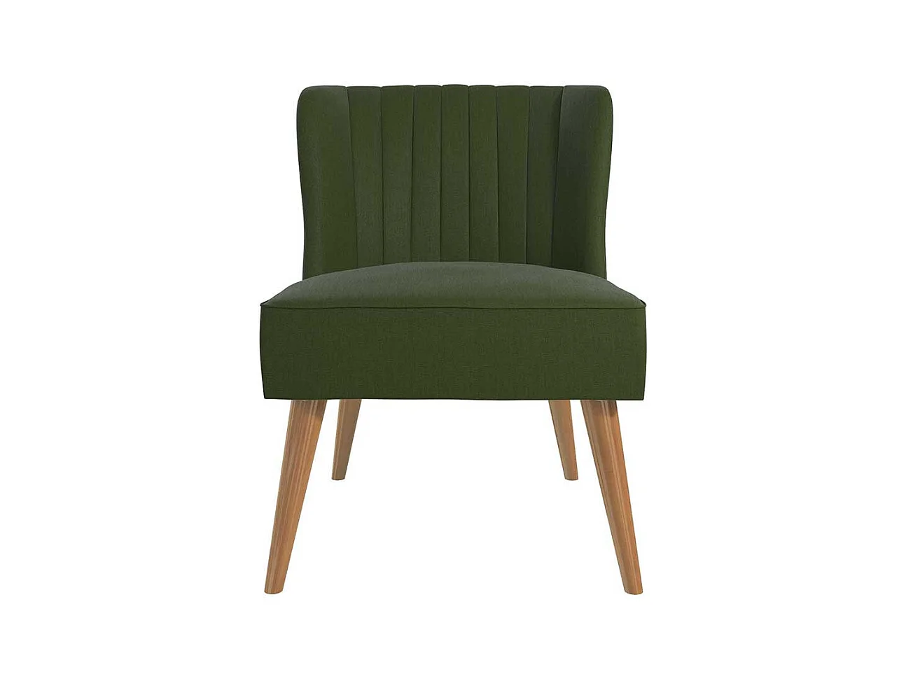 Kleiner Wohnzimmersessel im Retrostil Grün Stoff