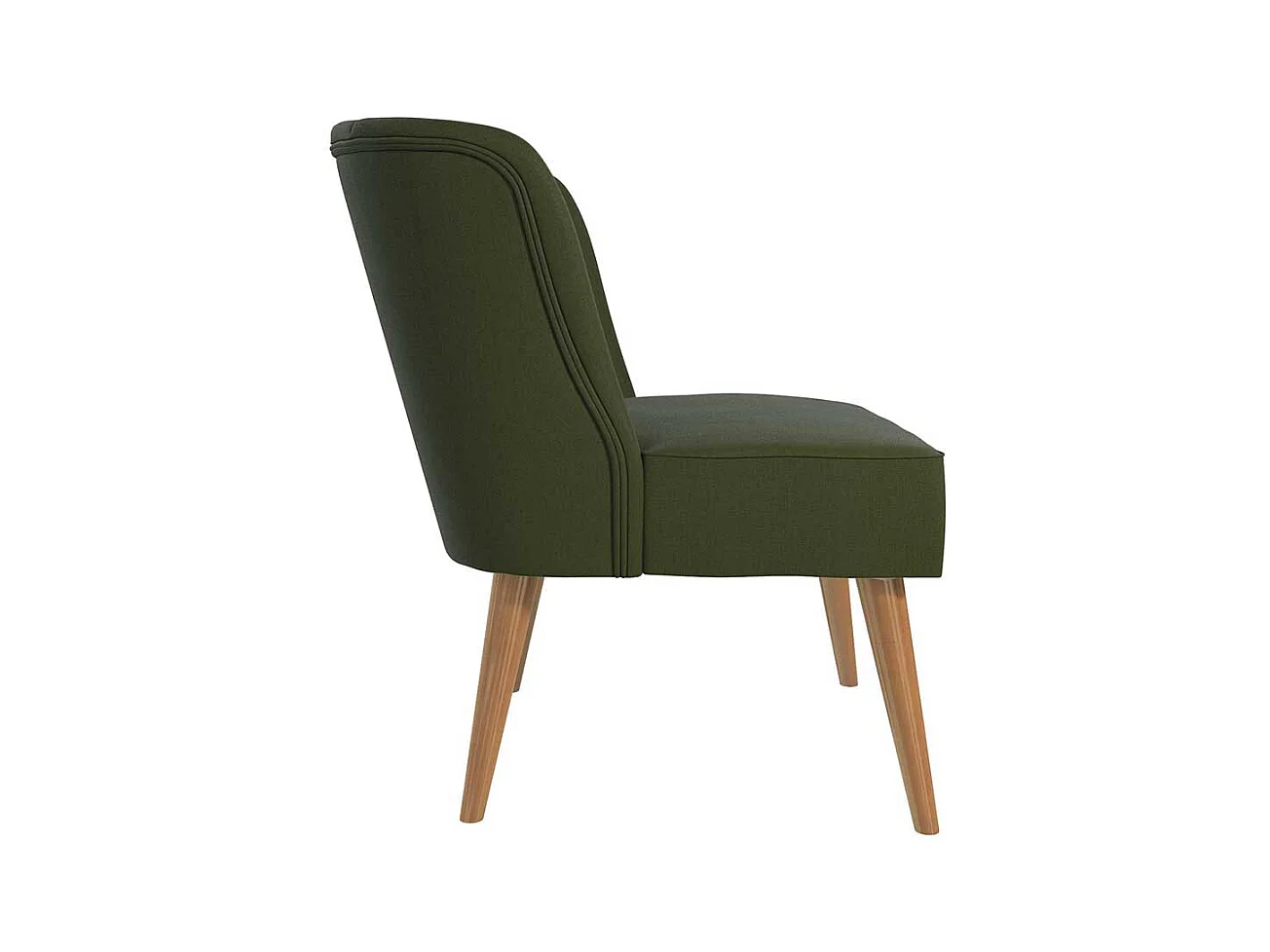 Kleiner Wohnzimmersessel im Retrostil Grün Stoff