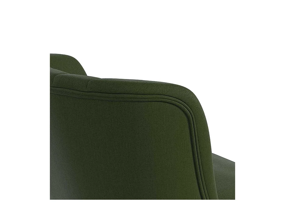 Kleiner Wohnzimmersessel im Retrostil Grün Stoff