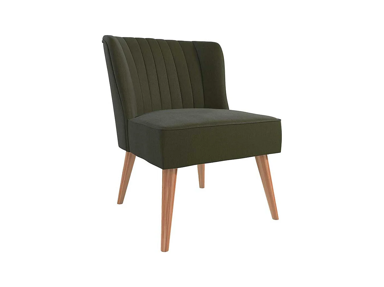 Kleiner Wohnzimmersessel im Retrostil Grün Stoff