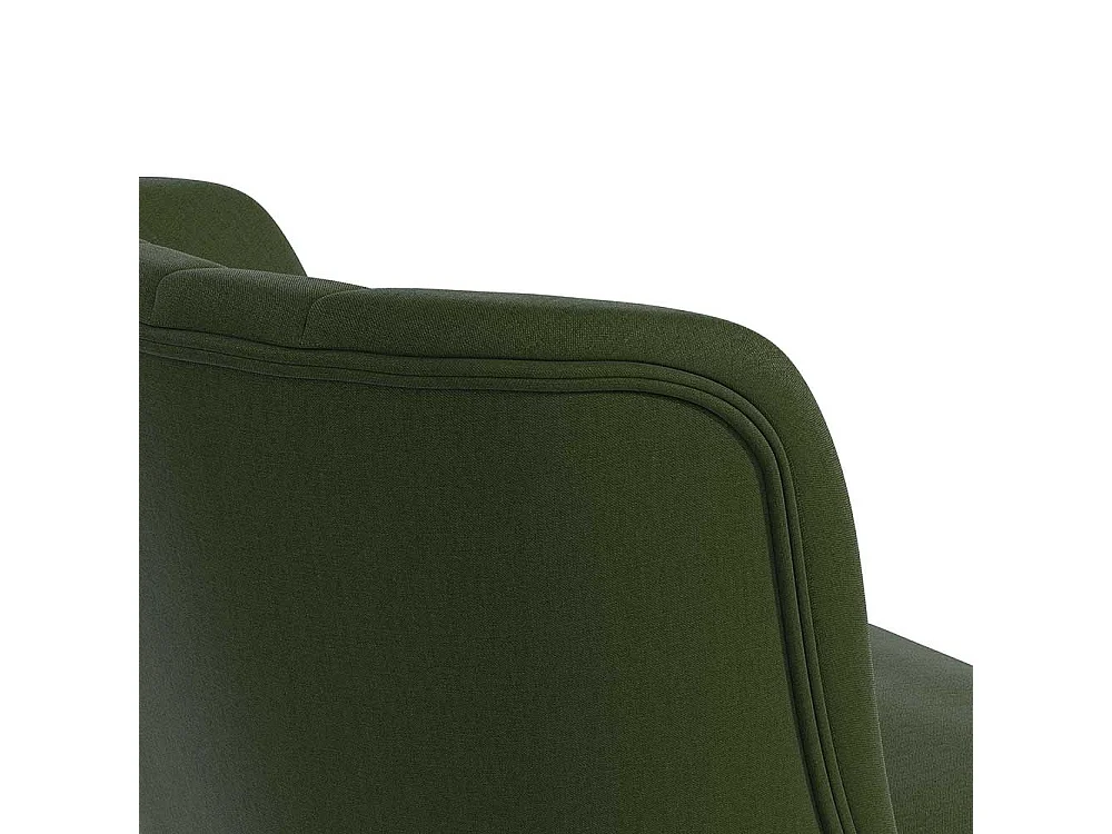 Kleiner Wohnzimmersessel im Retrostil Grün Stoff