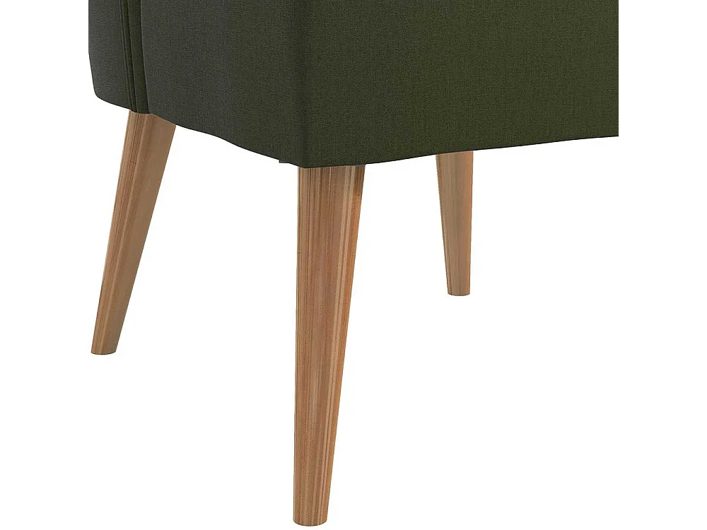 Kleiner Wohnzimmersessel im Retrostil Grün Stoff