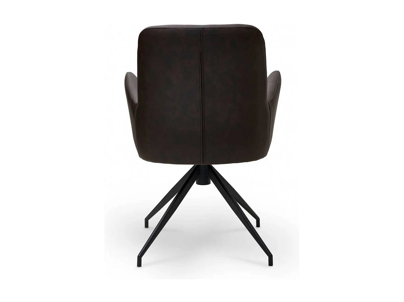 Speisezimmersessel Armstuhl mit Gestell aus Metall in Dunkelbraun (2er Set)