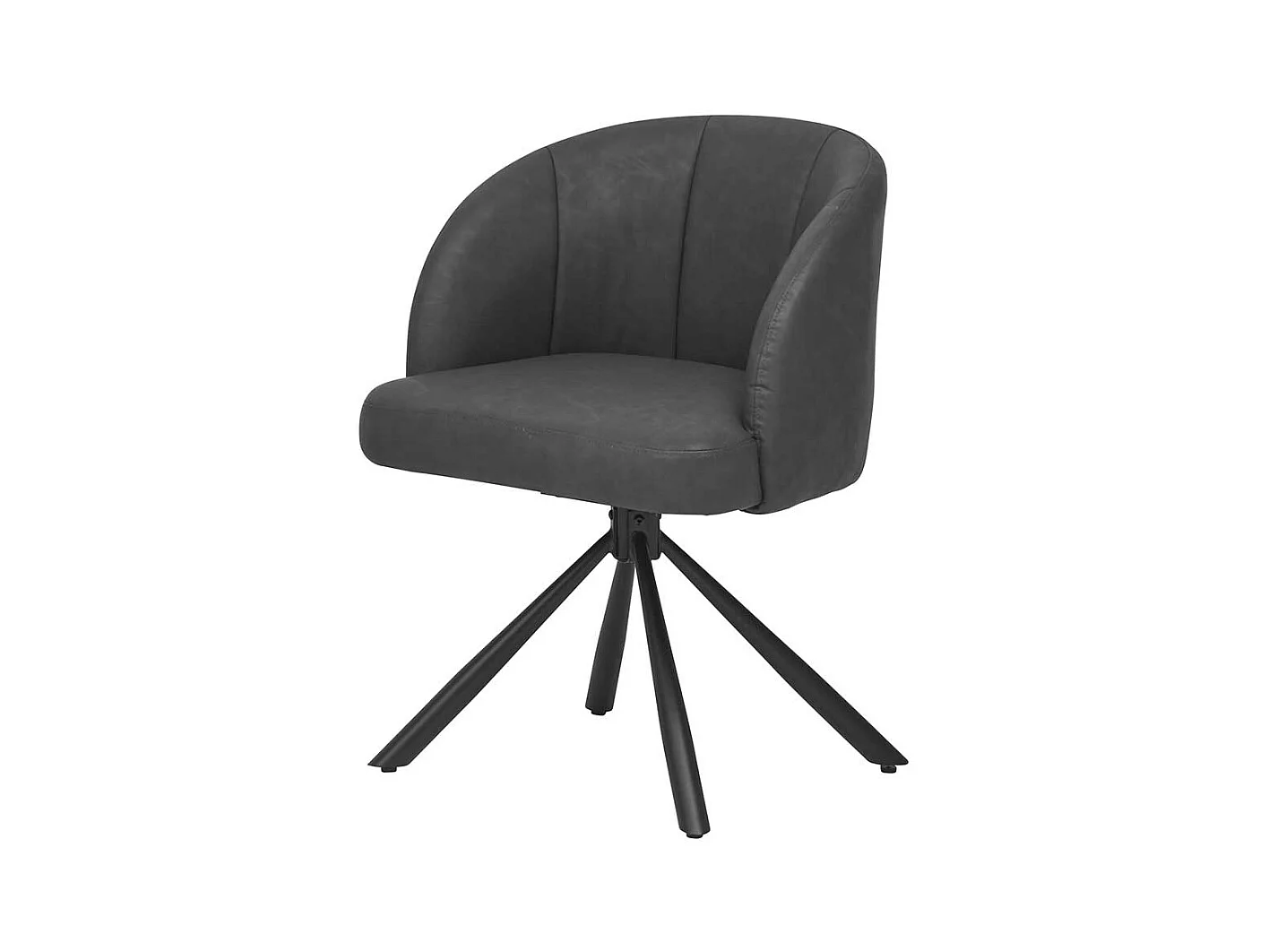 Polsterstuhl Set Esszimmer aus Kunstleder und Metall Armlehnen (2er Set)
