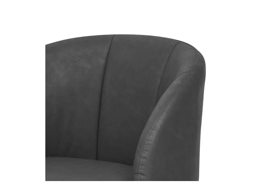 Polsterstuhl Set Esszimmer aus Kunstleder und Metall Armlehnen (2er Set)