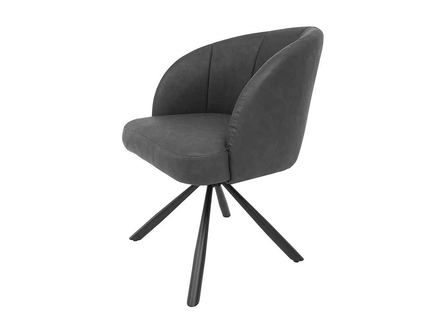 Polsterstuhl Set Esszimmer aus Kunstleder und Metall Armlehnen (2er Set)