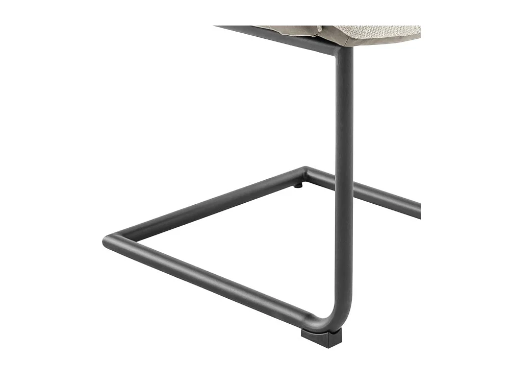 Schwingstuhl Polsterstuhl aus Webstoff und Kunstleder (2er Set)