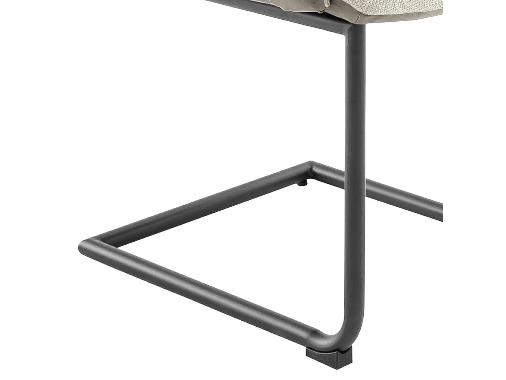 Schwingstuhl Polsterstuhl aus Webstoff und Kunstleder (2er Set)