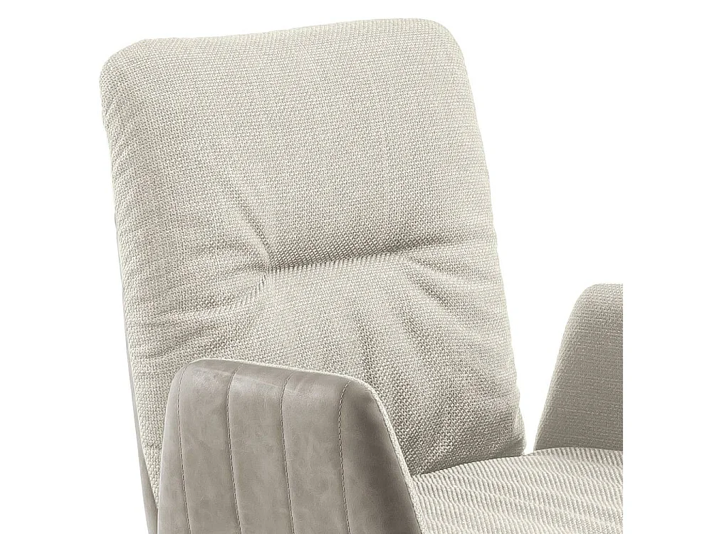 Schwingstuhl Polsterstuhl aus Webstoff und Kunstleder (2er Set)