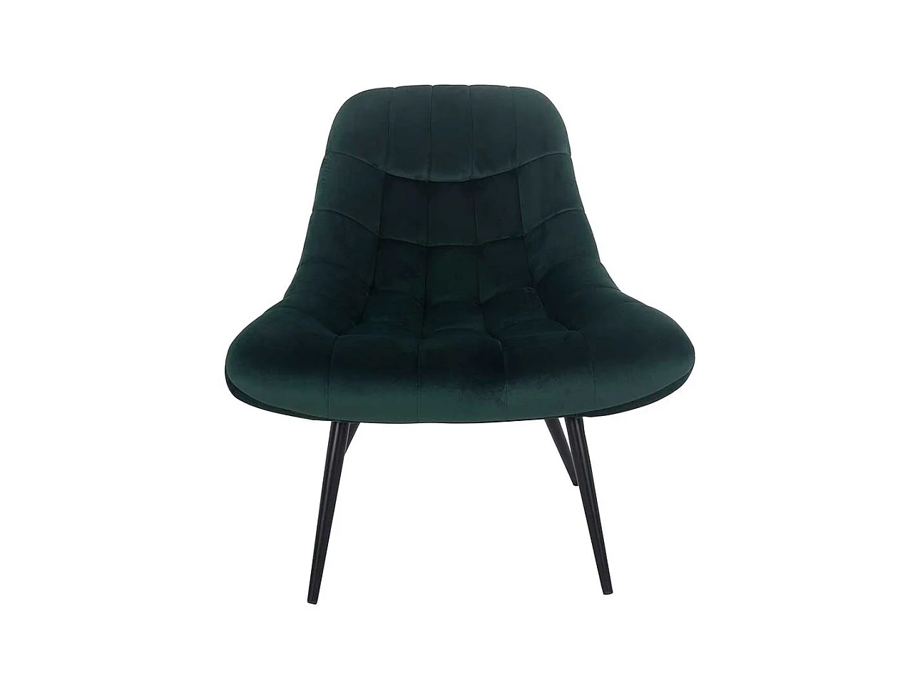 Samt Sessel in Dunkelgrün Retro Style