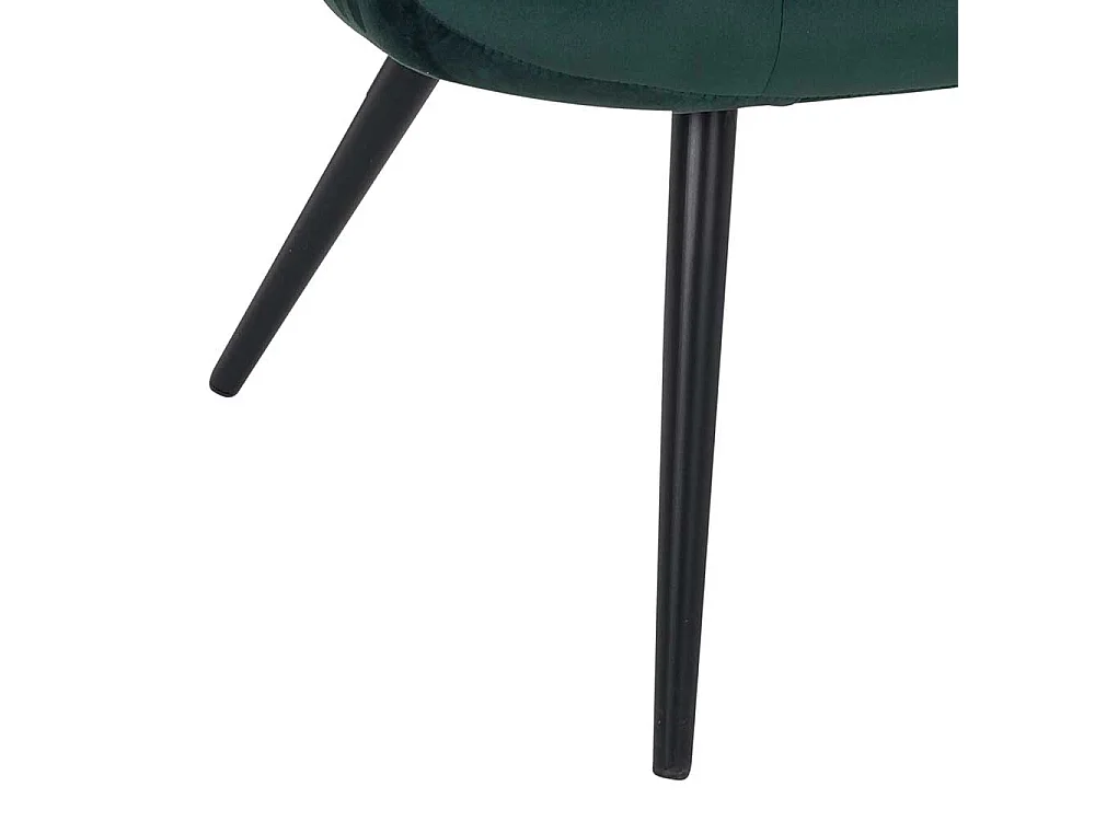 Samt Sessel in Dunkelgrün Retro Style