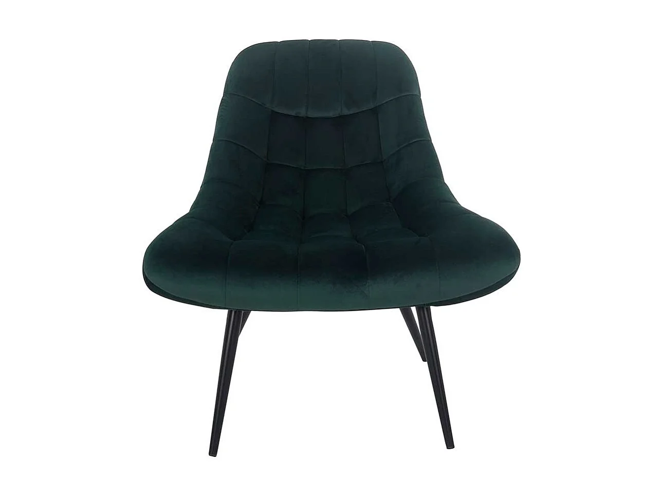 Samt Sessel in Dunkelgrün Retro Style