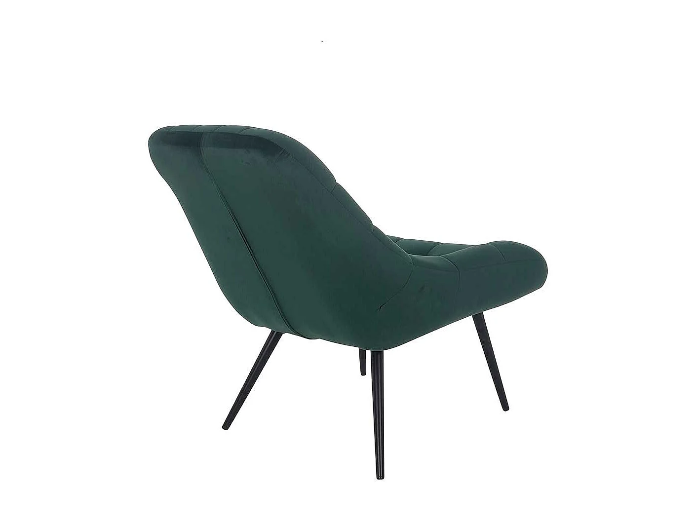 Samt Sessel in Dunkelgrün Retro Style