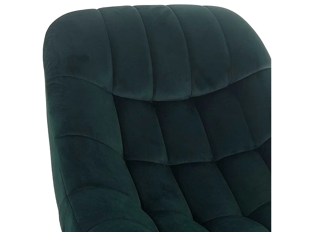 Samt Sessel in Dunkelgrün Retro Style